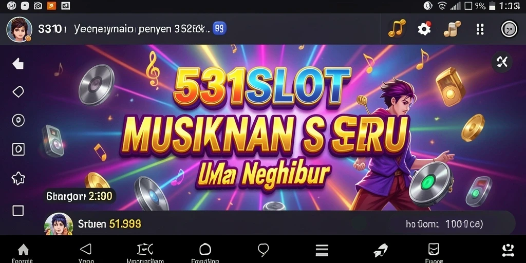 Tampilan gameplay 531SLOT yang menarik dan penuh warna saat bermain musik.