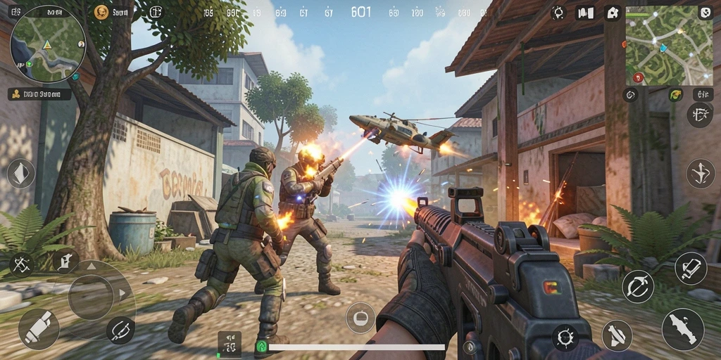 Screenshot gameplay menampilkan aksi seru dalam 6CF.