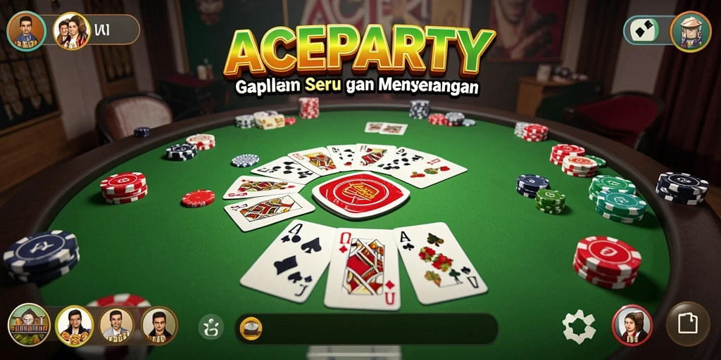 Tampilan gameplay Gaple yang seru dan interaktif di ACEPARTY.