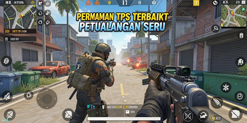 Tampilan seru dari gameplay JKTOK dengan aksi tembak-menembak.