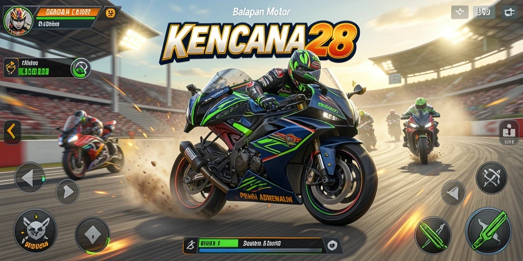 Gameplay seru KENCANA28 dengan balapan motor mendebarkan
