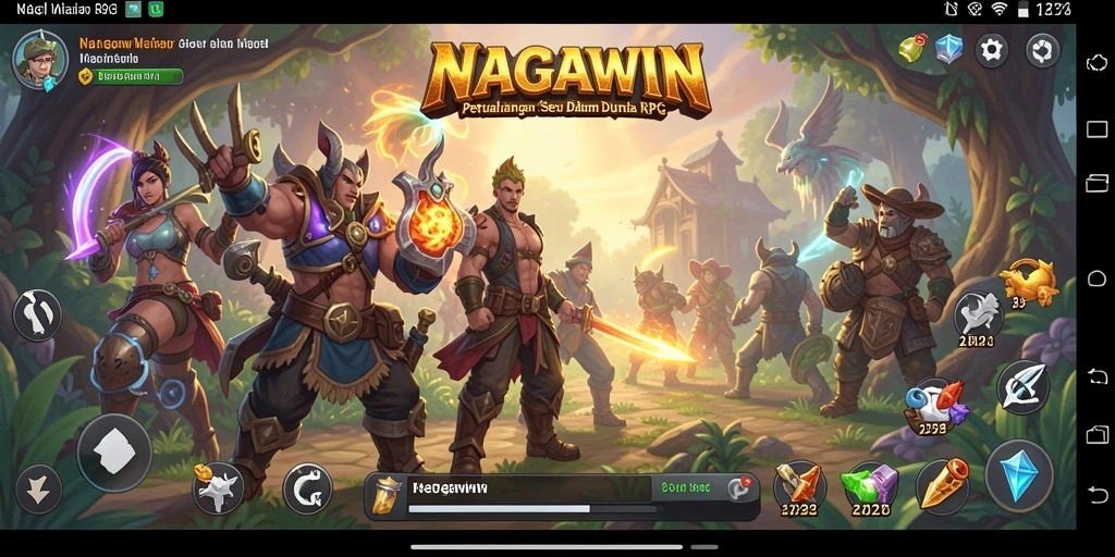 Tampilan gameplay RPG NAGAWIN yang menarik dan penuh aksi.