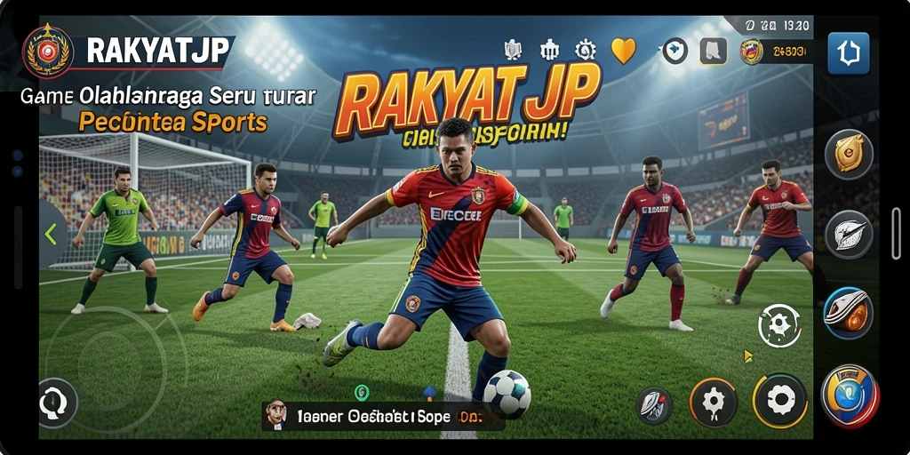 Screenshot utama RAKYATJP menampilkan aksi seru dalam pertandingan olahraga.