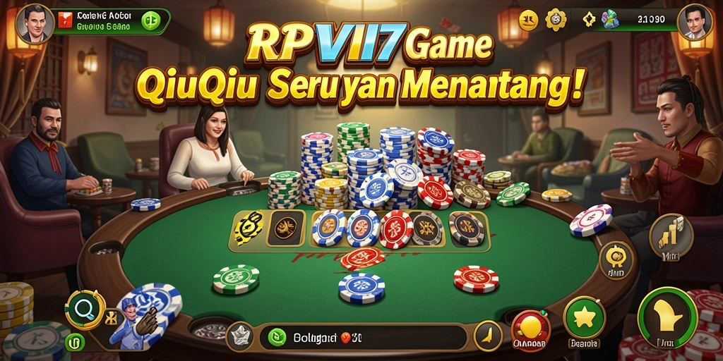 Menampilkan gameplay mendebarkan dalam permainan QiuQiu.