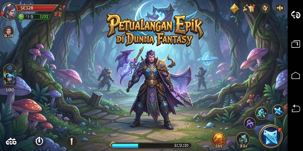 Screenshot SE328 menunjukkan aksi seru dalam petualangan RPG.