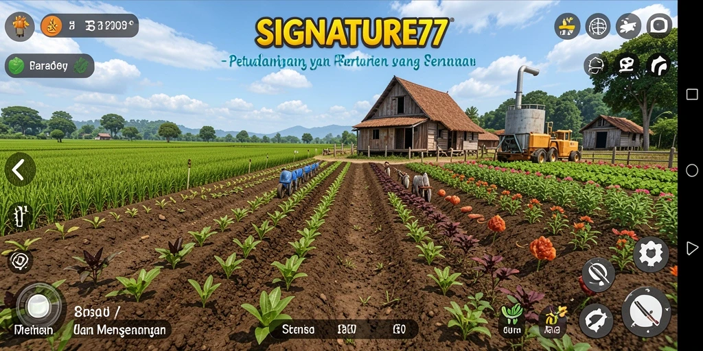 Gameplay menarik di SIGNATURE77 saat merawat ladang pertanian.