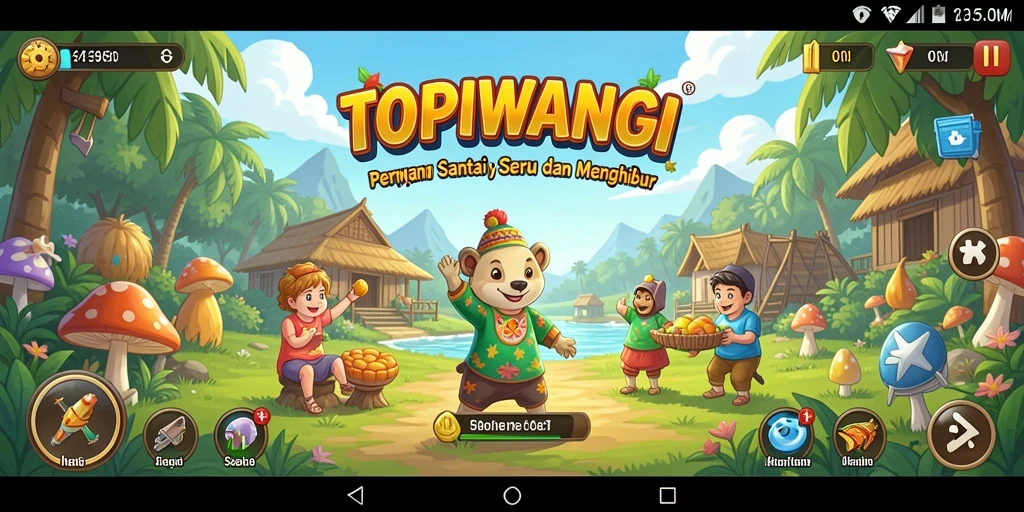 Screenshot gameplay TOPIWANGI yang menampilkan keseruan bermain.
