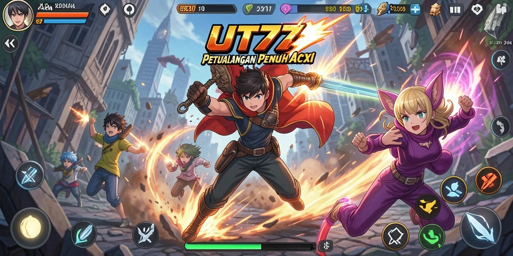 Gameplay UT77 dengan karakter Anime yang menarik dan aksi seru.